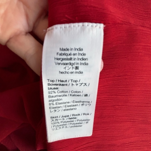J. Crew Red Cotton Chiffon Dress - Picture 4 of 5
